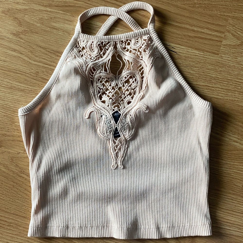 Forever 21 Pink Racer Back Tank Top